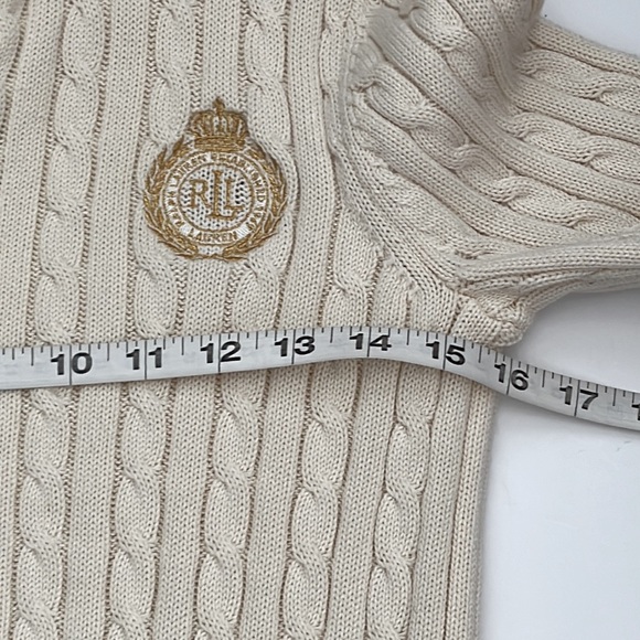 Lauren Ralph Lauren cream women’s zip cardigan size small - Picture 7 of 11